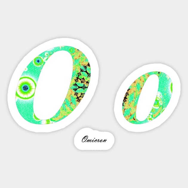 Omicron Greek Alphabet Sticker by joancaronil